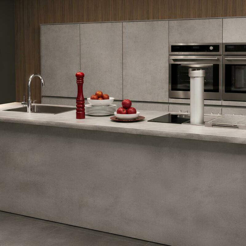 Εκθεσιακά έπιπλα κουζίνας – Pearl Grey Concrete Effect – Ballerina Küchen