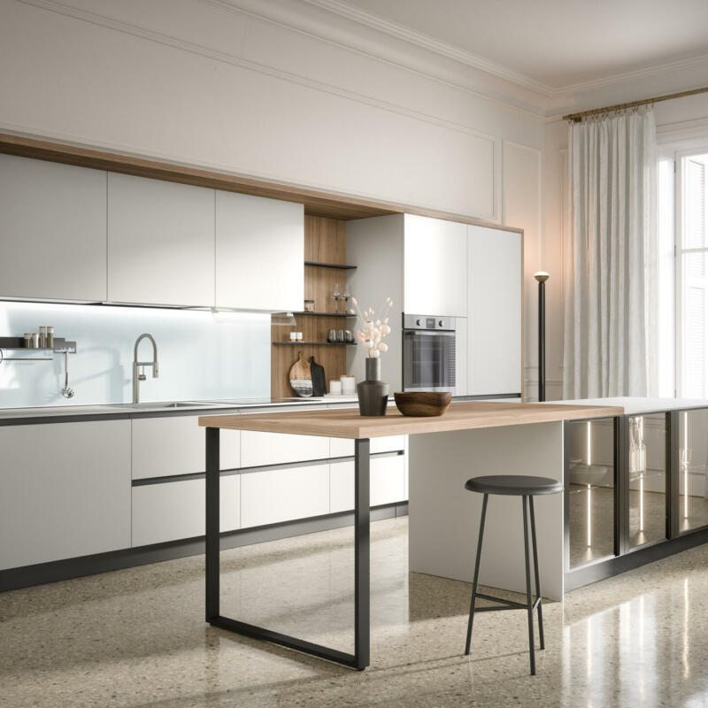 Νησίδες και snack bars στις κουζίνες Biente Italia