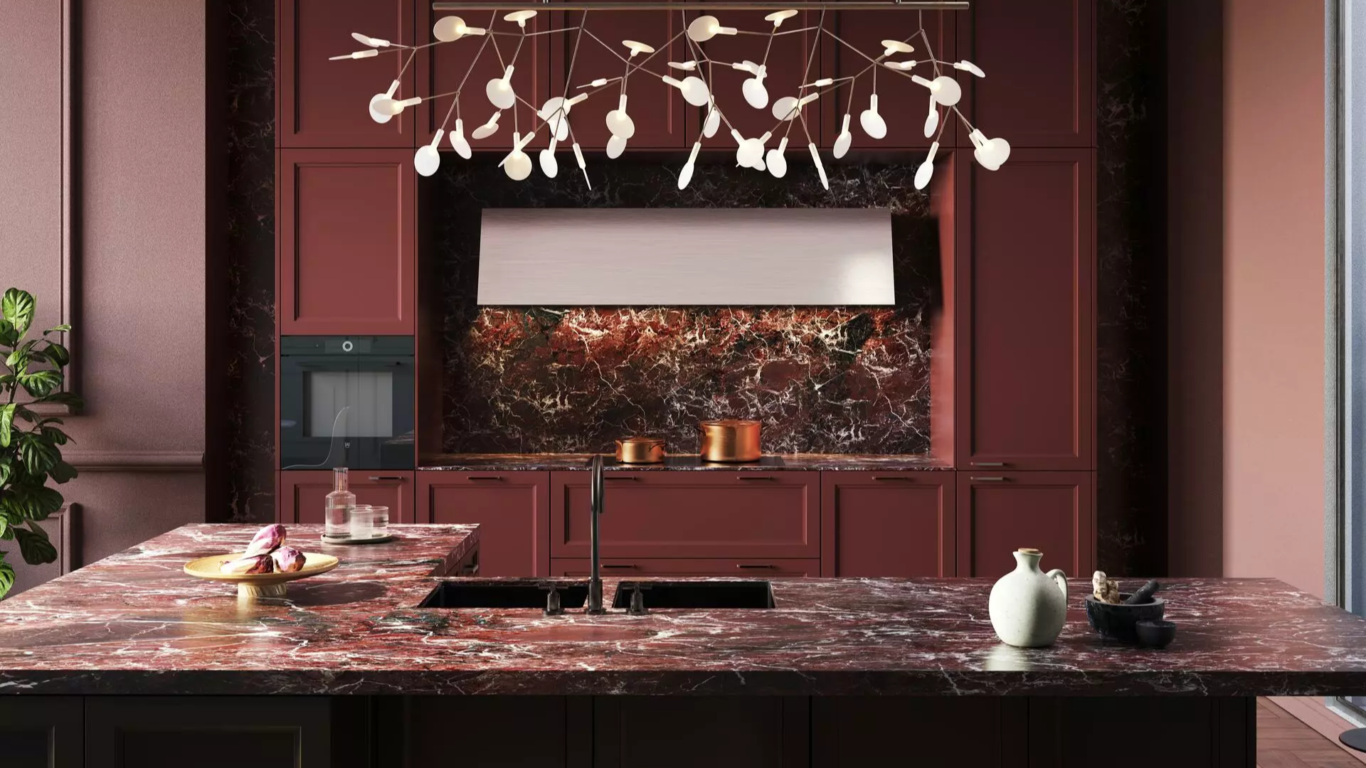 ΕΠΙΠΛΑ ΚΟΥΖΙΝΑΣ SieMatic CLASSIC ROSSO MARBLE