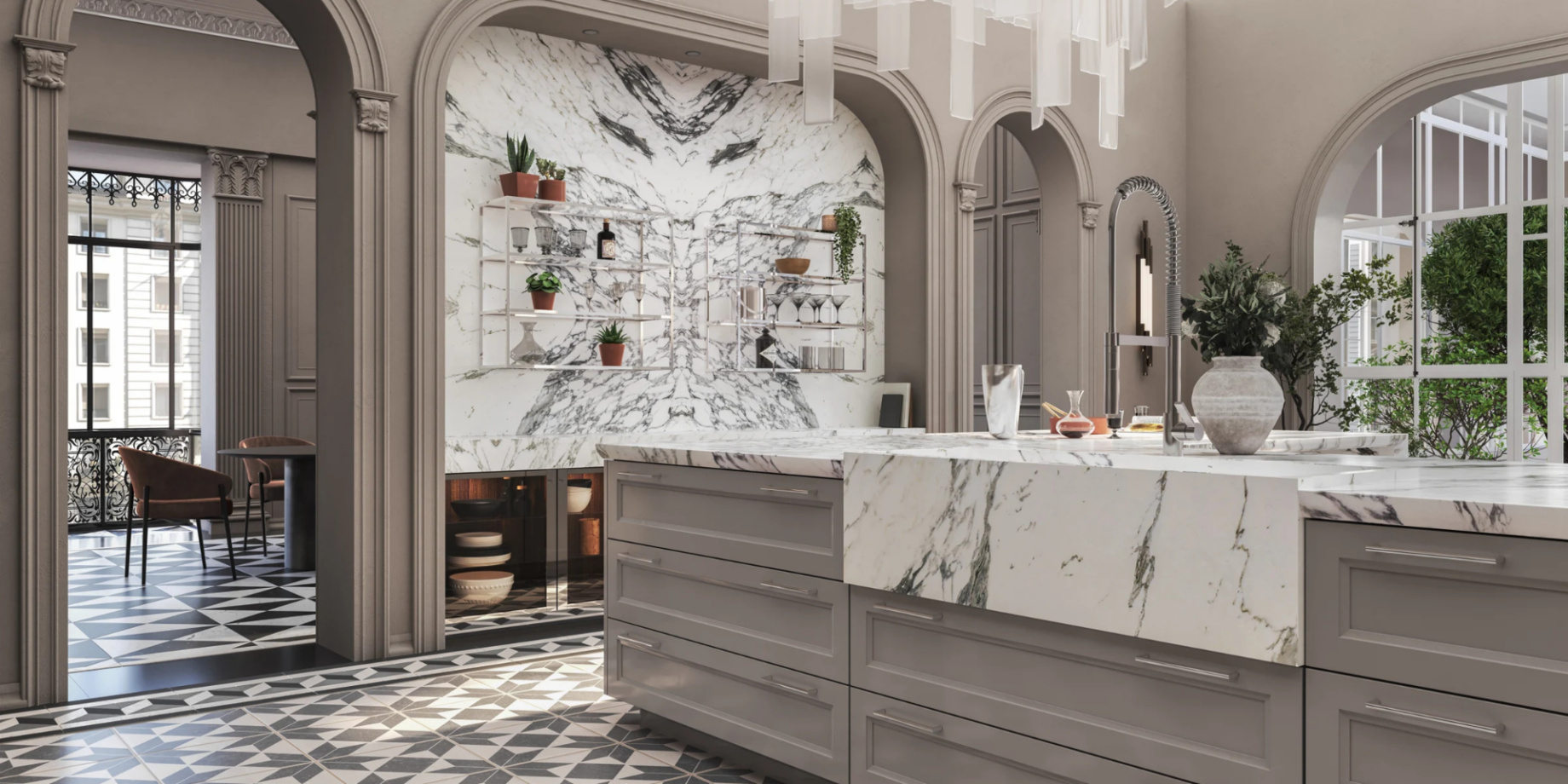 ΕΠΙΠΛΑ ΚΟΥΖΙΝΑΣ SieMatic CLASSIC CARRARA