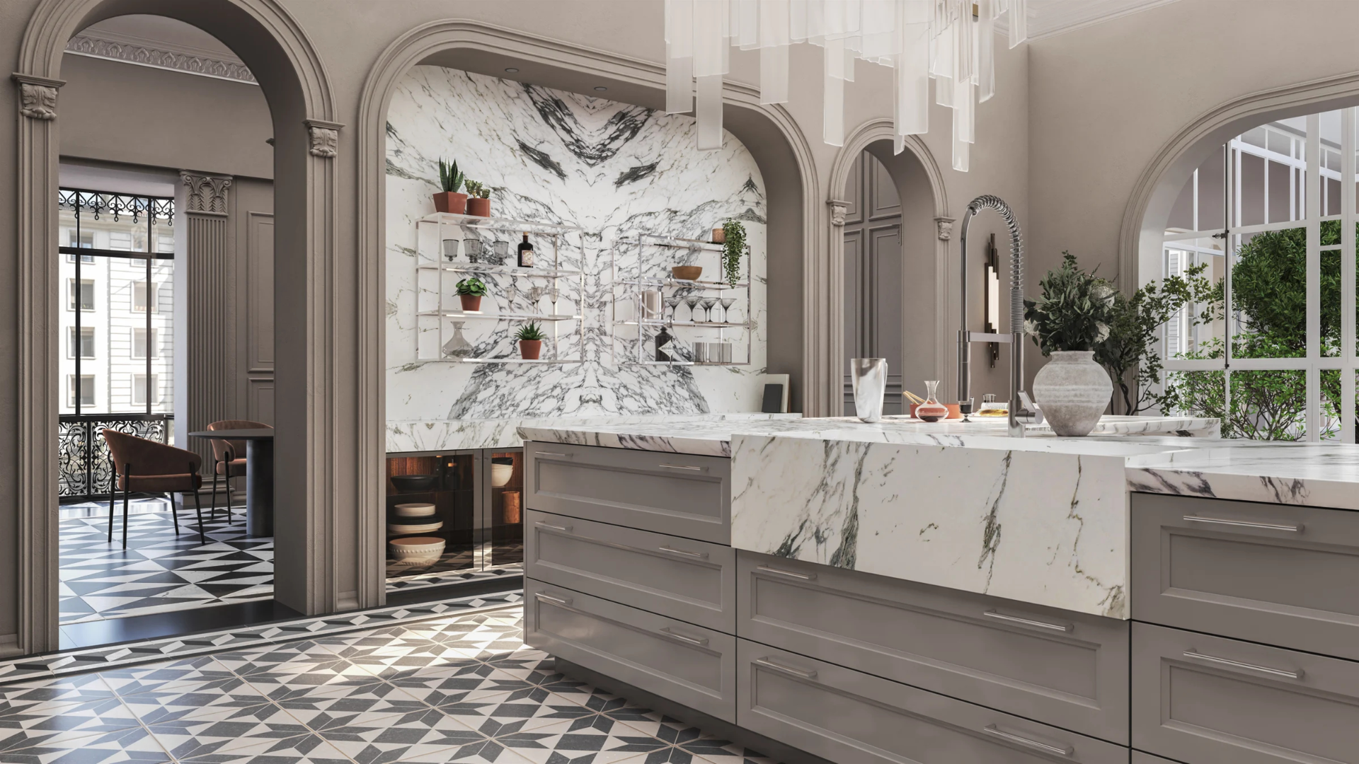 ΕΠΙΠΛΑ ΚΟΥΖΙΝΑΣ SieMatic CLASSIC CARRARA