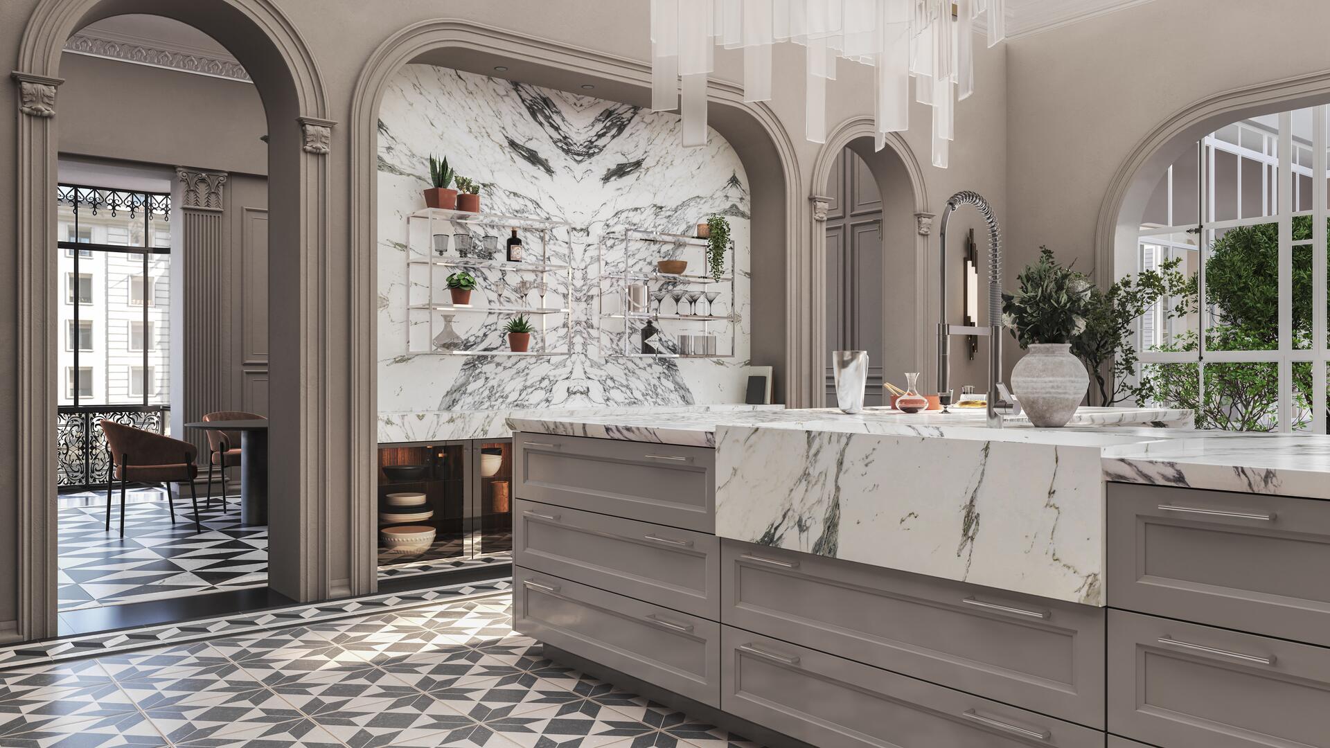 ΕΠΙΠΛΑ ΚΟΥΖΙΝΑΣ SieMatic CLASSIC CARRARA