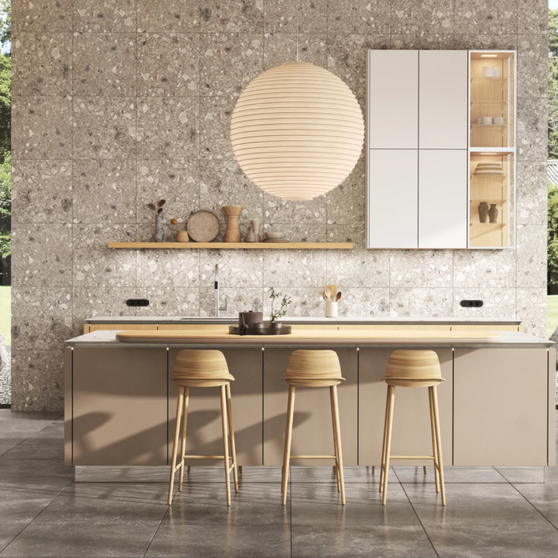 SieMatic SLX in Agate Grey & Travertine Oak